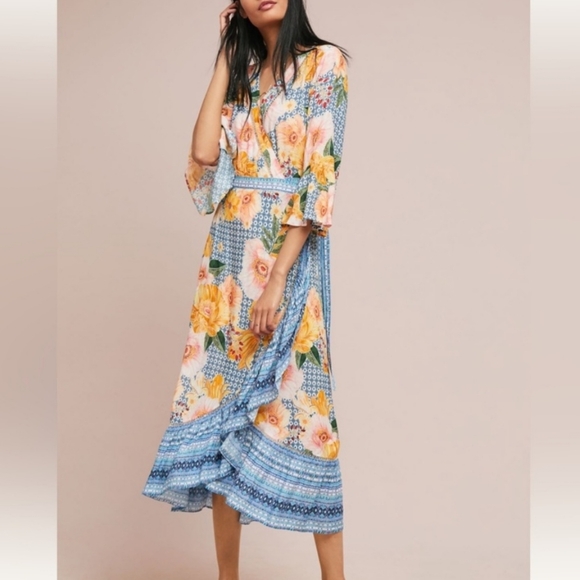 Anthropologie Farm Rio Camila Wrap Dress - Picture 1 of 11